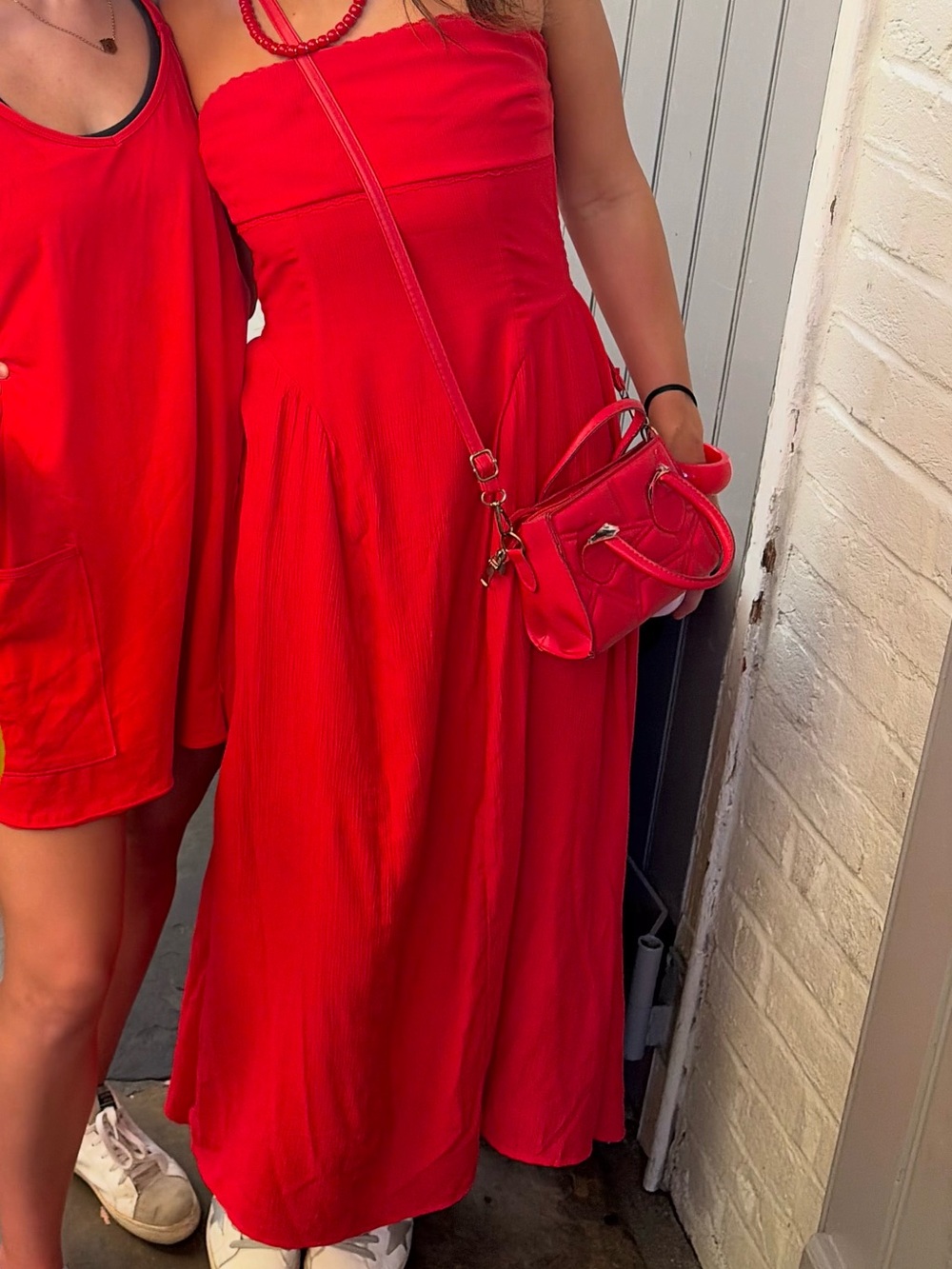 Blu Pepper Red Strapless Maxi Dress - Women